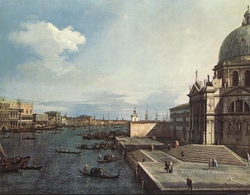 街並み Painting - サルーテ教会カナレットの大運河 ヴェネツィア